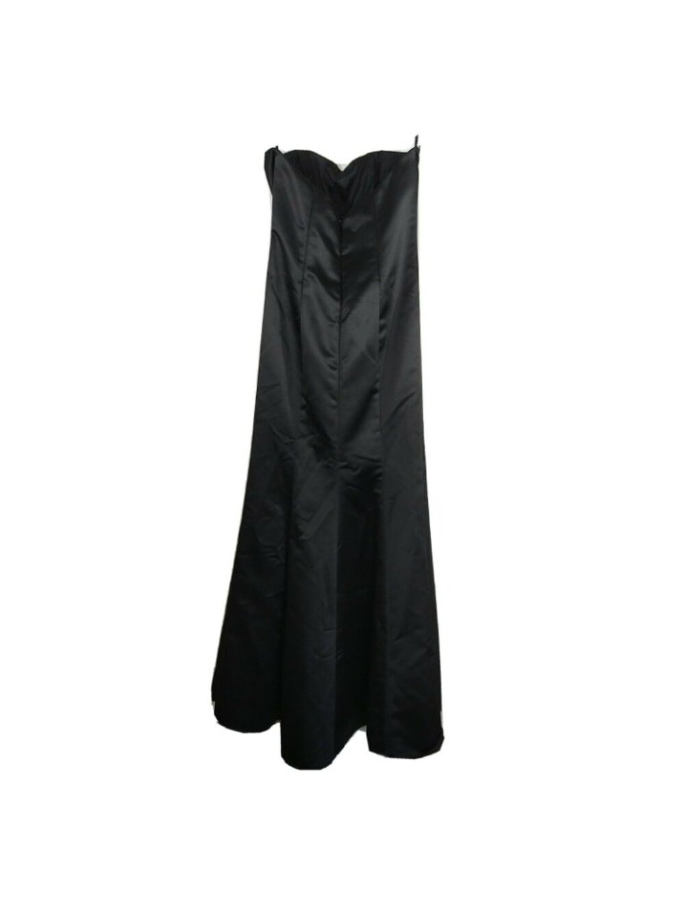 Jessica McClintock Gunne Sax Strapless Dress Women Size 7 8 Black Gold Formal - Picture 5 of 12